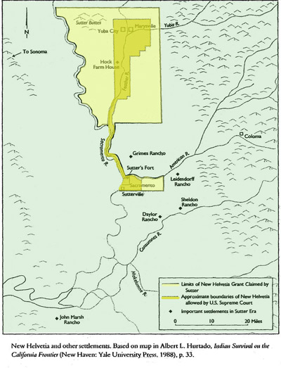 Map of Sutter's Claims