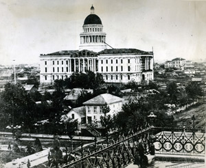Photo of the State Capitol Construction, c. 1873