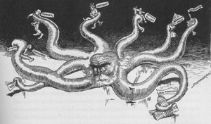 C. P. Huntington as Octopus, San Francisco