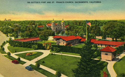 St. Francis Church and Fort Sutter