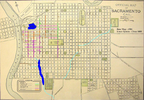 Map of Sacramento Sewer System
