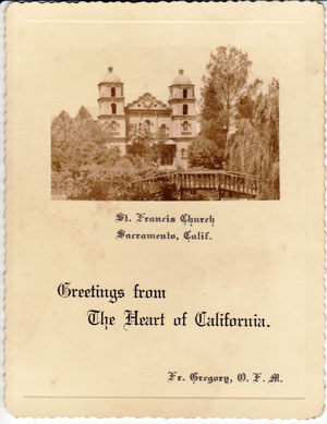 Card St. Francis Church/Fr. Gregory