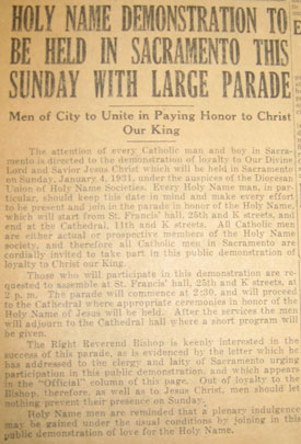 1931 Holy Name Rally, The Register